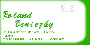 roland beniczky business card